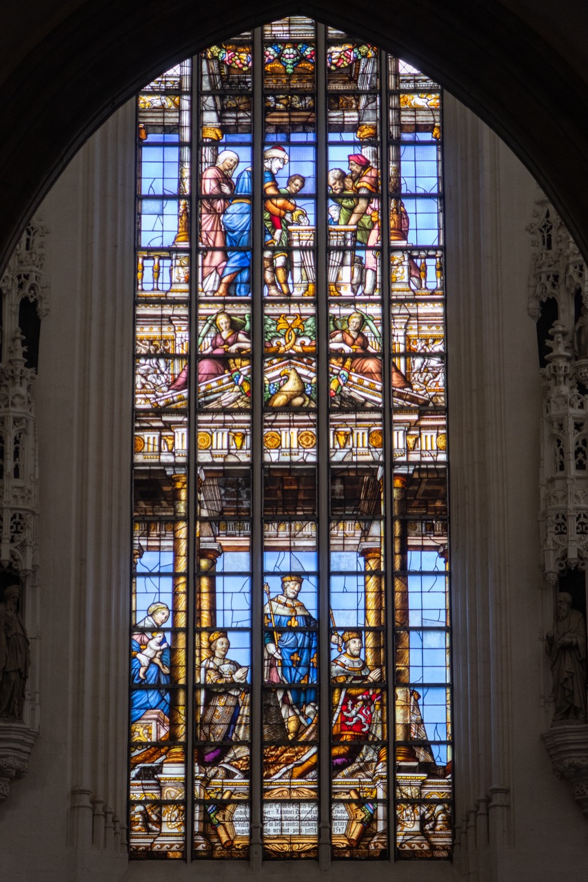 Fenster „Ludwig II.“ im Zyklus des Hl. Sakraments (Entwurf Bernard Van Orley, 1540–47)