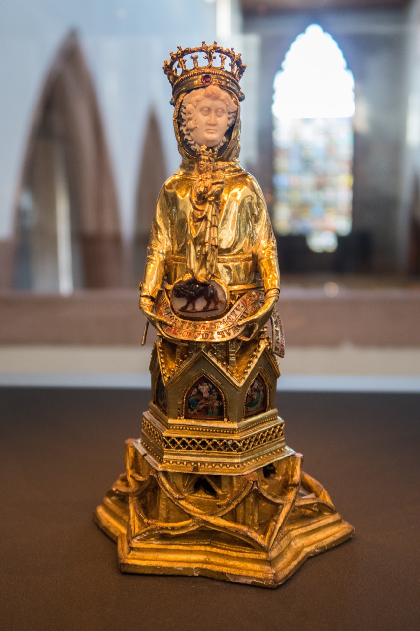 Münsterschatz: Goldene König David-Figur, spätes 13. Jh.