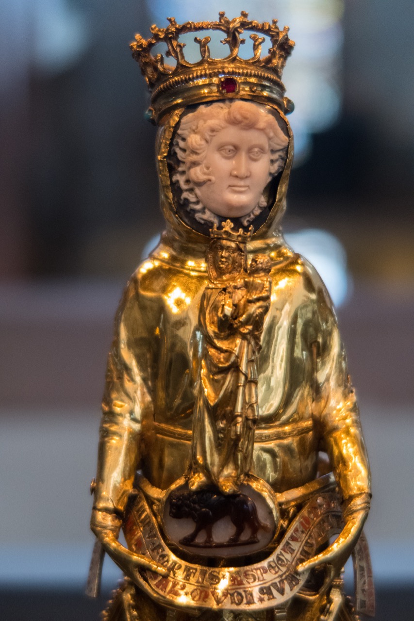 Münsterschatz: Goldene König David-Figur, Detail