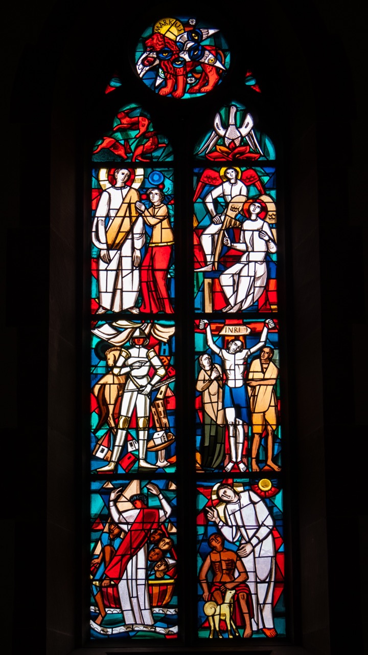 Evangelistenfenster „Markus“ (Robert Schär, 1957/58)
