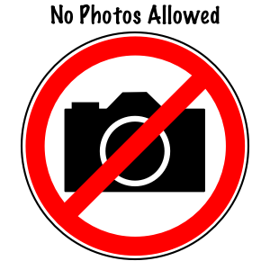 Fotografieren im Innenraum verboten