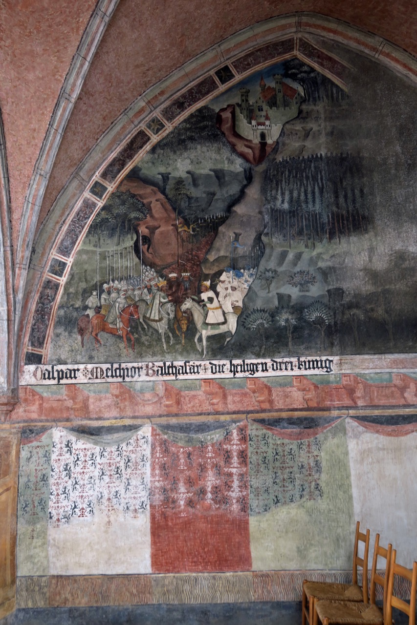 Fresko „Caspar Melchior Balthasar die heiligen drei könig“ (als Heerführer) in der Goldschmiedekapelle