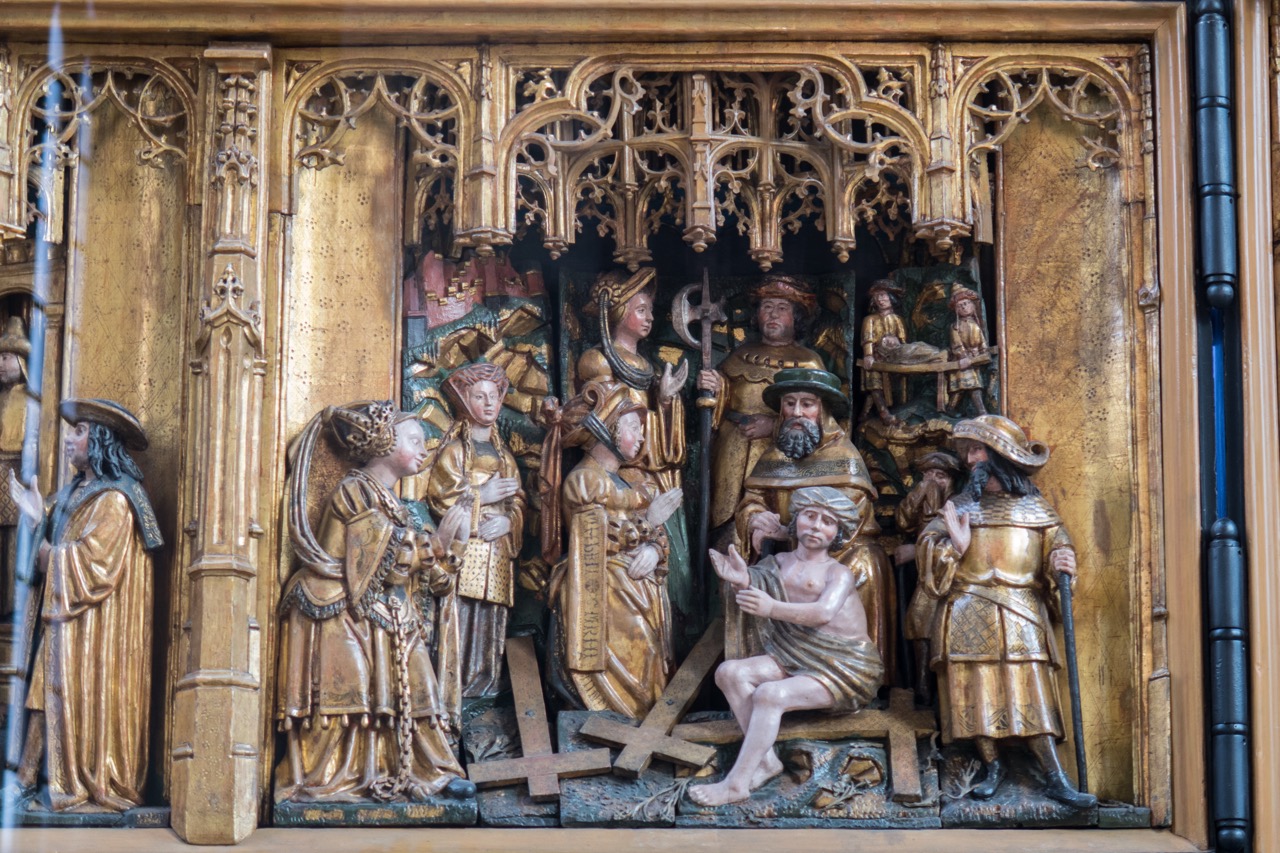 Flandrischer Altaraufsatz, Prüfung des wahren Kreuzes (1521)
