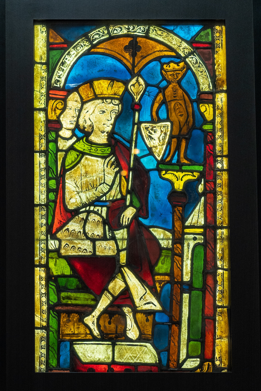 Romanischer Fensterzyklus (vor 1250): „Verhör der Heiligen durch den Statthalter Lysias“