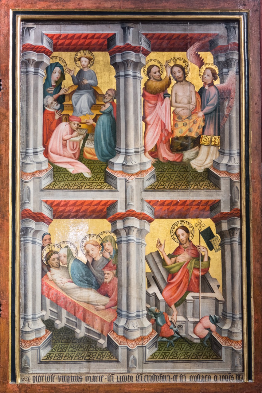 Altar, Sonntagsseite mit Darstellungen aus dem Leben Christi (1402)