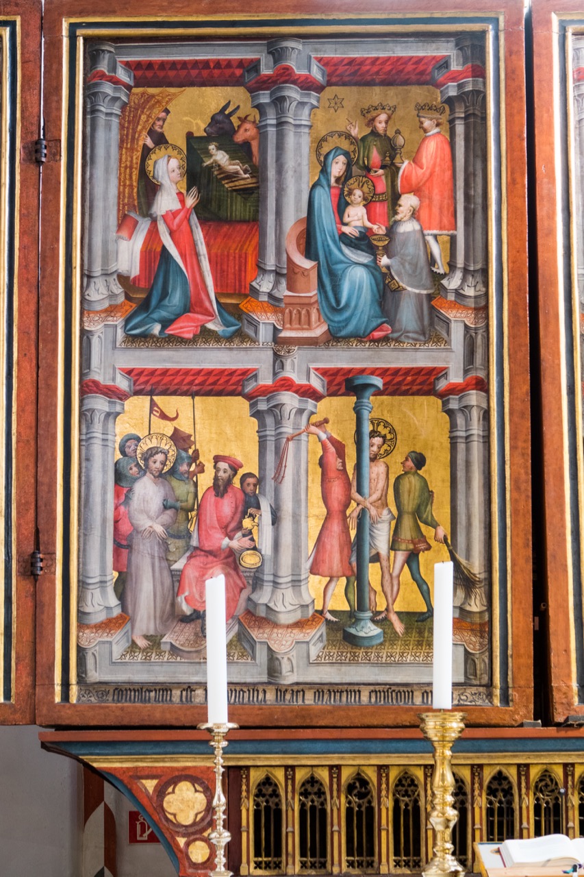 Altar, Sonntagsseite mit Darstellungen aus dem Leben Christi (1402)