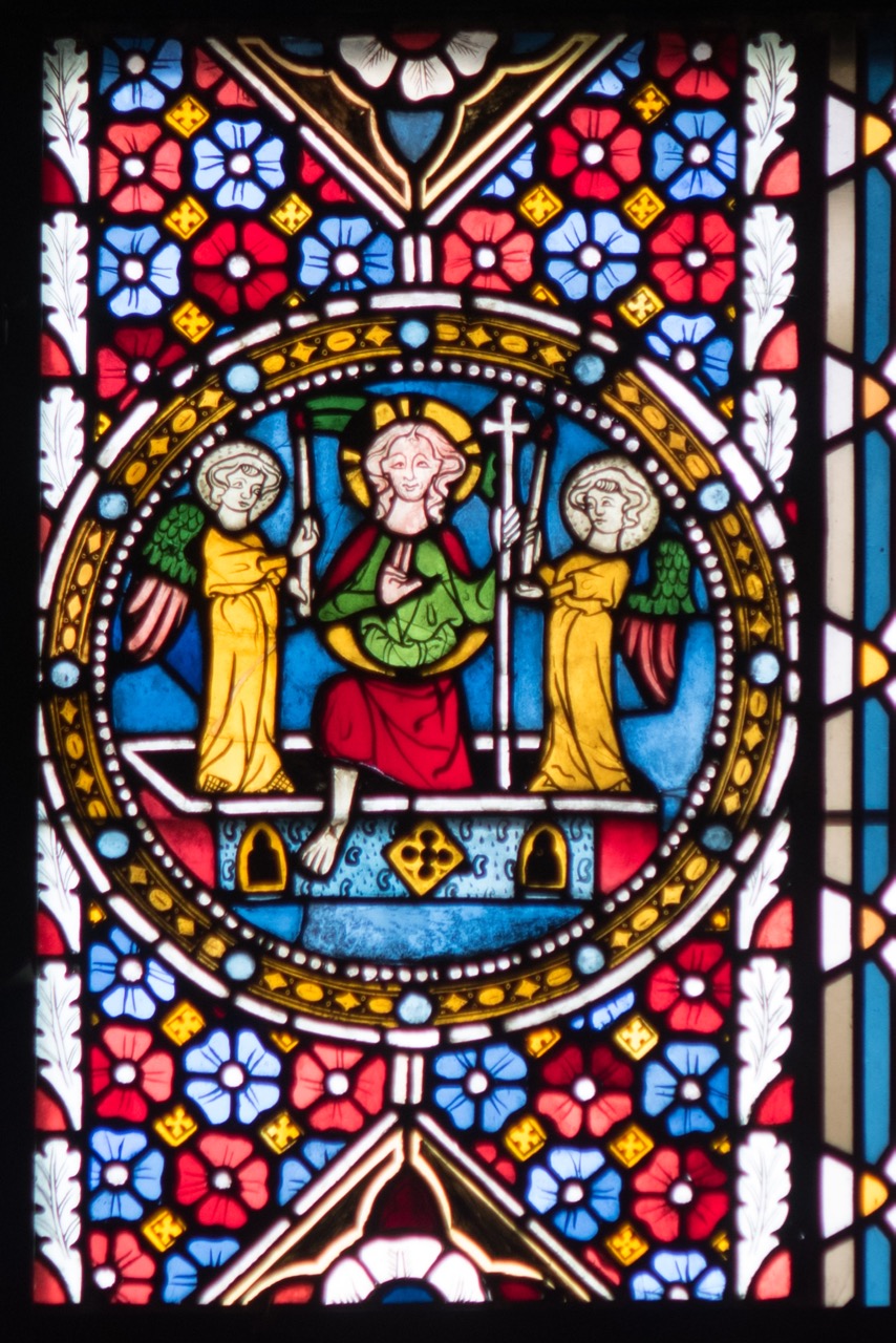 Buntglasfenster „Passion und Auferstehung“, Detail (frühes 14. Jh.)