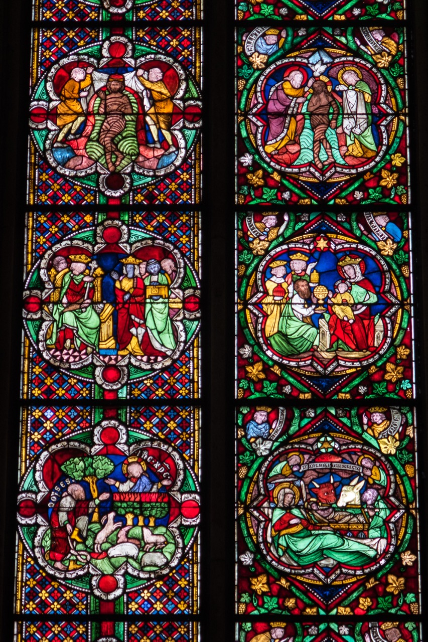 Köln, Dom, Fenster in der Achsenkapelle (1260), Detail
