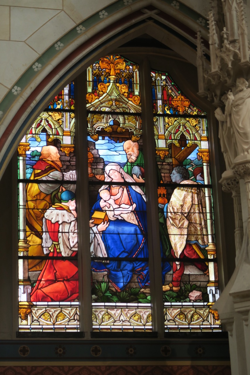 Chorfenster „Heilige Drei Könige“ (Willy Döring, Moritz Ehrlich, 1891)