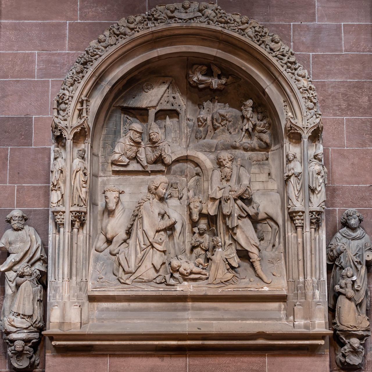 Relief „Geburt Jesu“ (1515; ursprünglich im Kreuzgang)