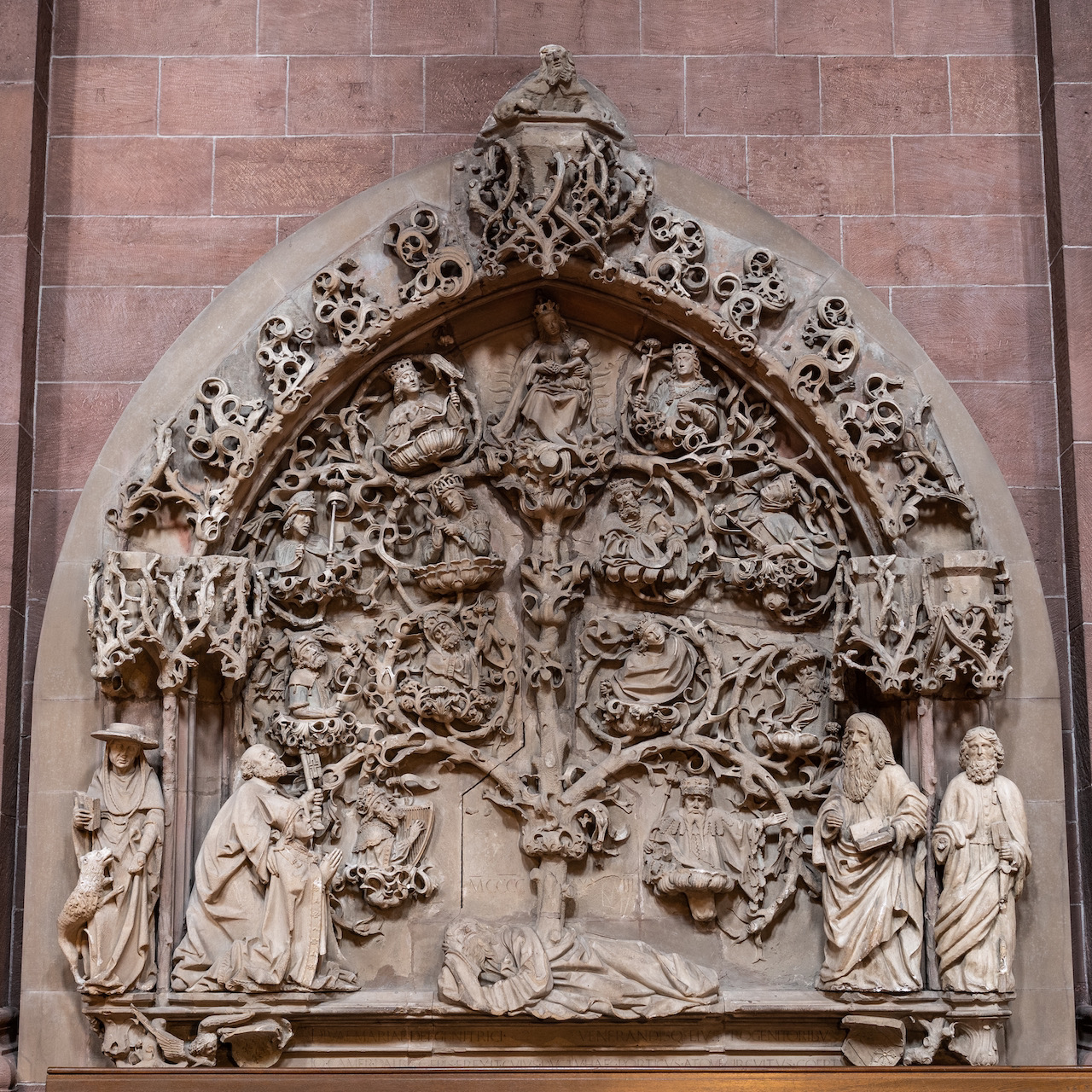 Relief „Wurzel Jesse“ (1488; ursprünglich im Kreuzgang)