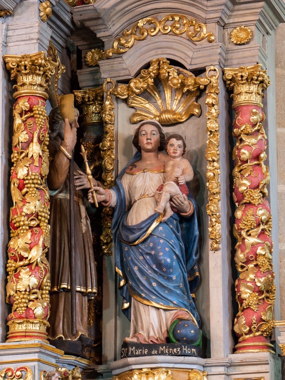Mittelaltar (1703), Figur der hl. Maria von Ménez-Hom