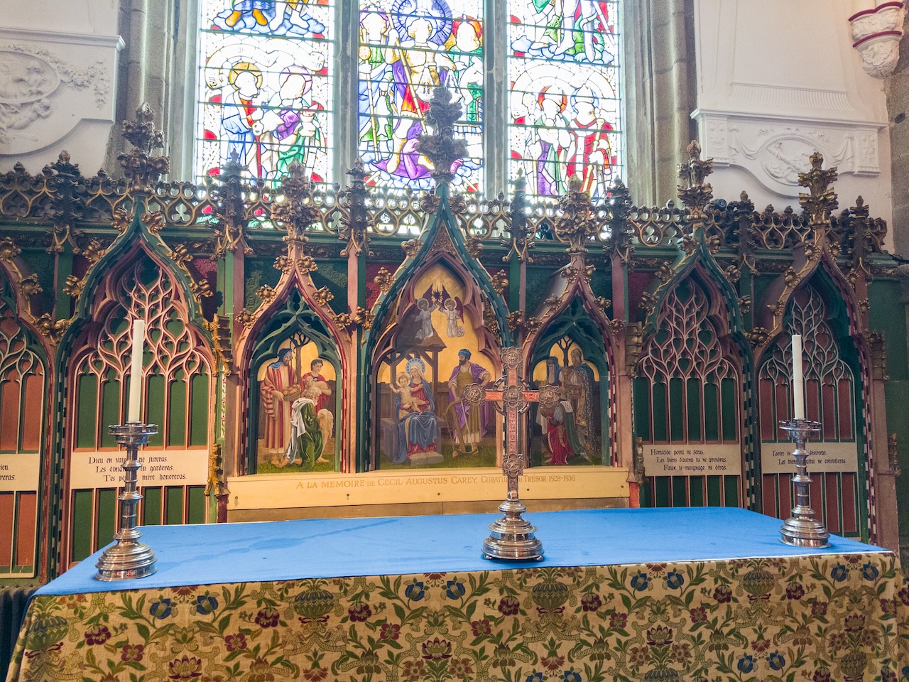 Altar with 19<sup>th</sup> c. retable