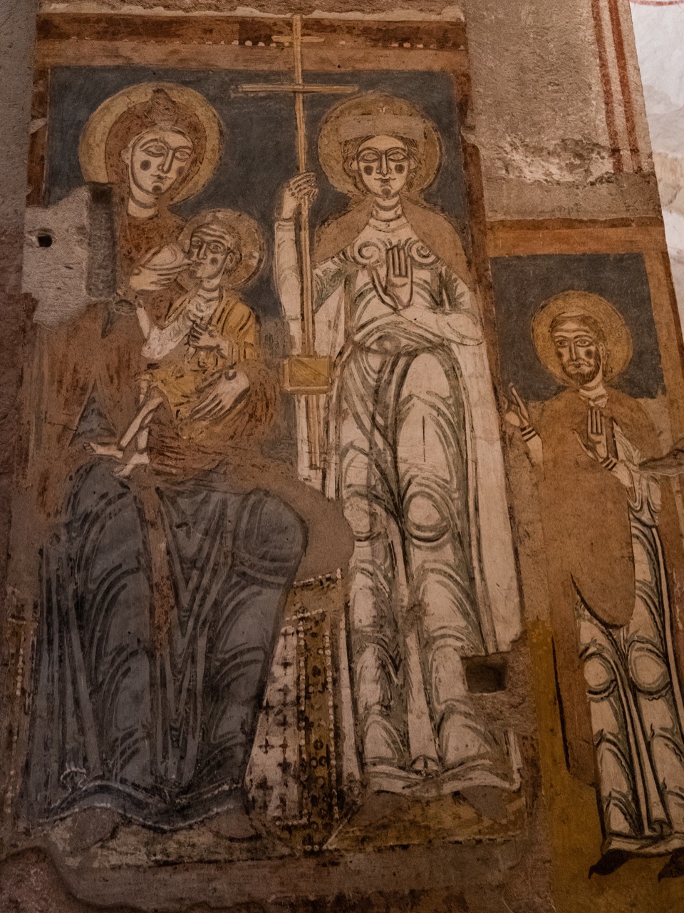 Unterkirche, Fresko „stillende Maria“ (Mitte 12. Jh.)