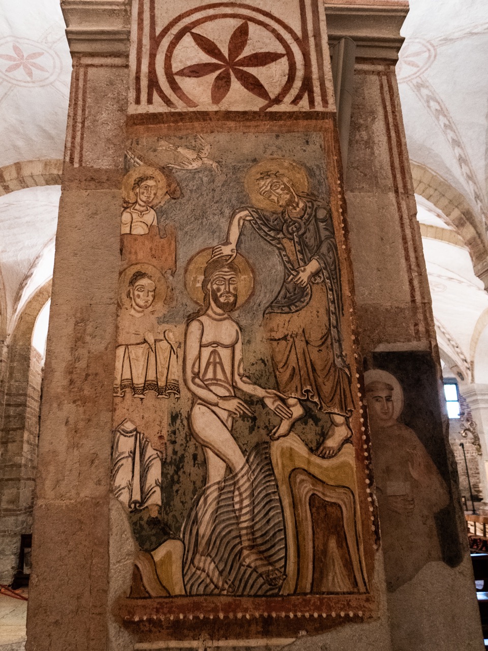 Unterkirche, Fresko „Taufe Jesu“ (Mitte 12. Jh.)