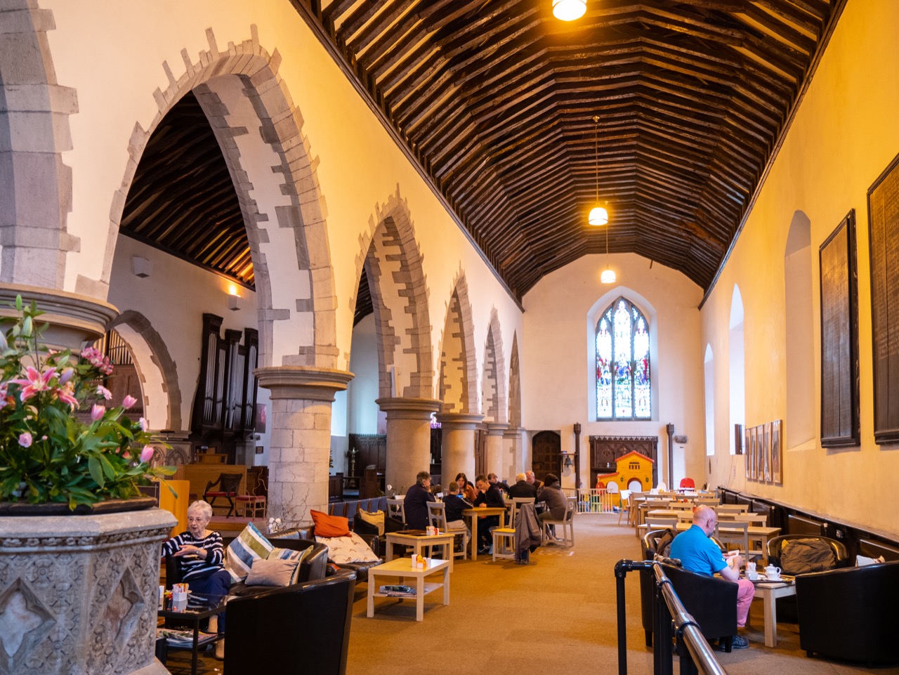 South aisle with Tower Café