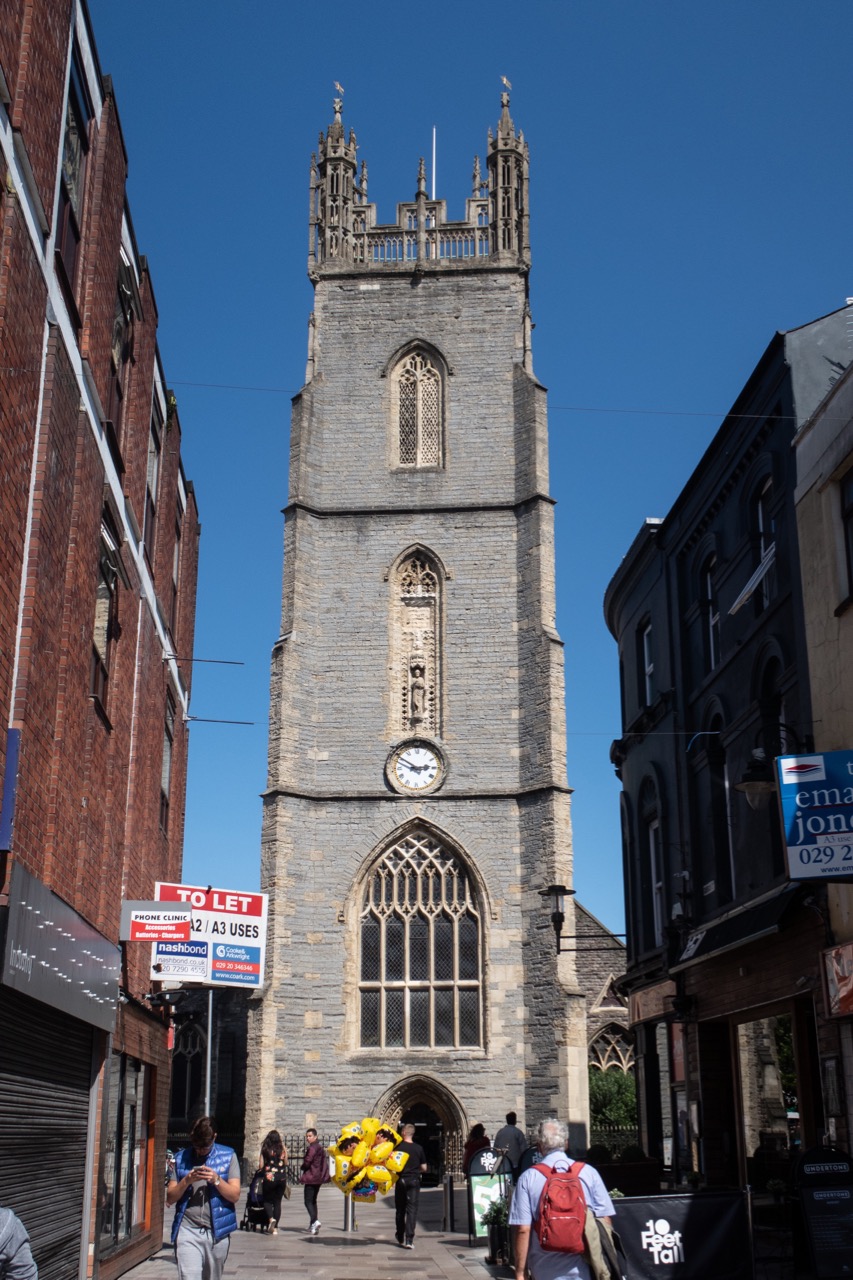 View of the tower from the south west (from Church St)