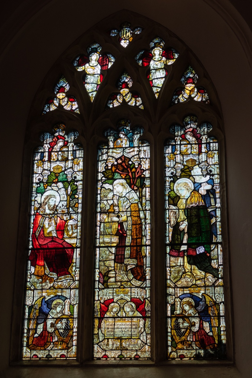 Stained glass window in memory of George Watson and his son Dominick McGettrick Watson (given by Margaret Watson in 1891)