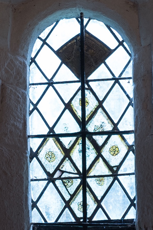 Window in the south wall with old glazing