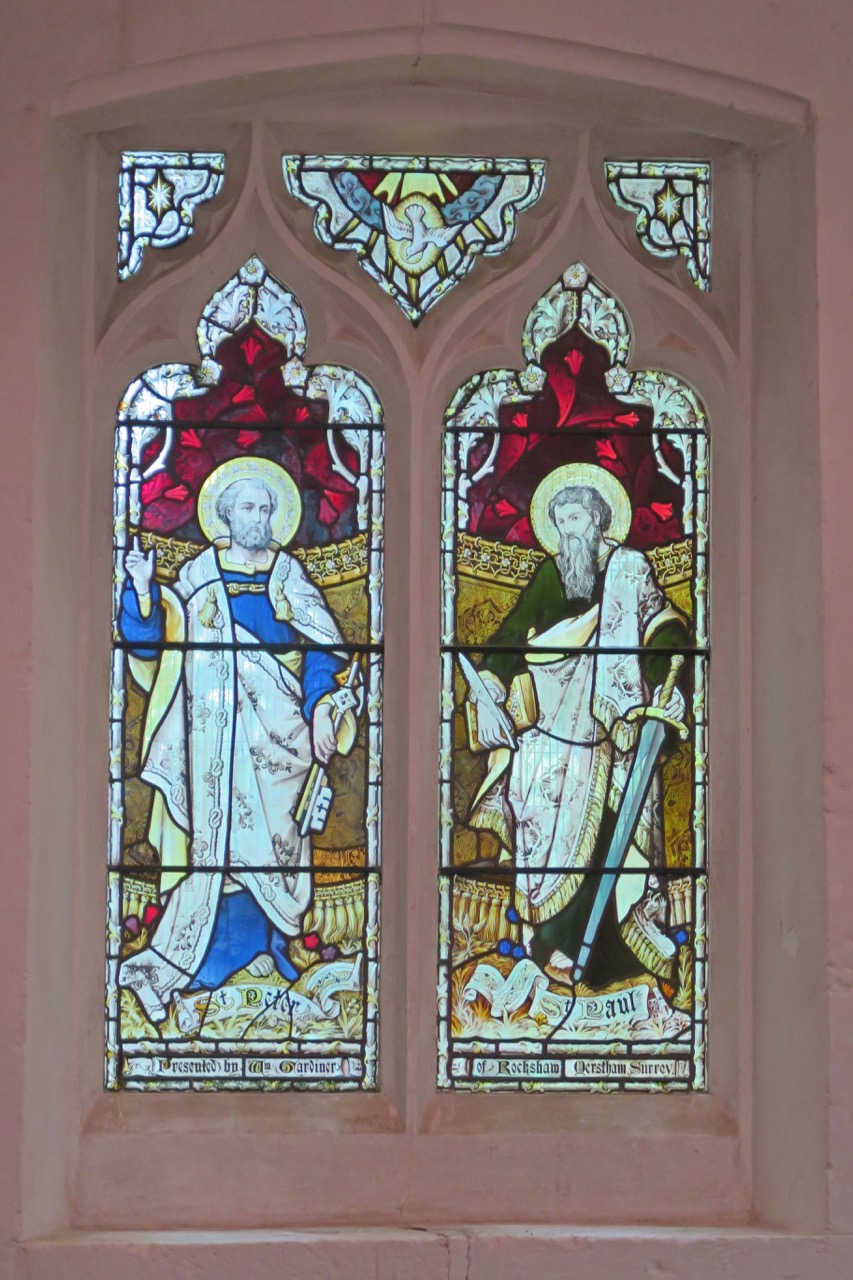 Stained glass window “St Peter & St Paul” (19th cent.)