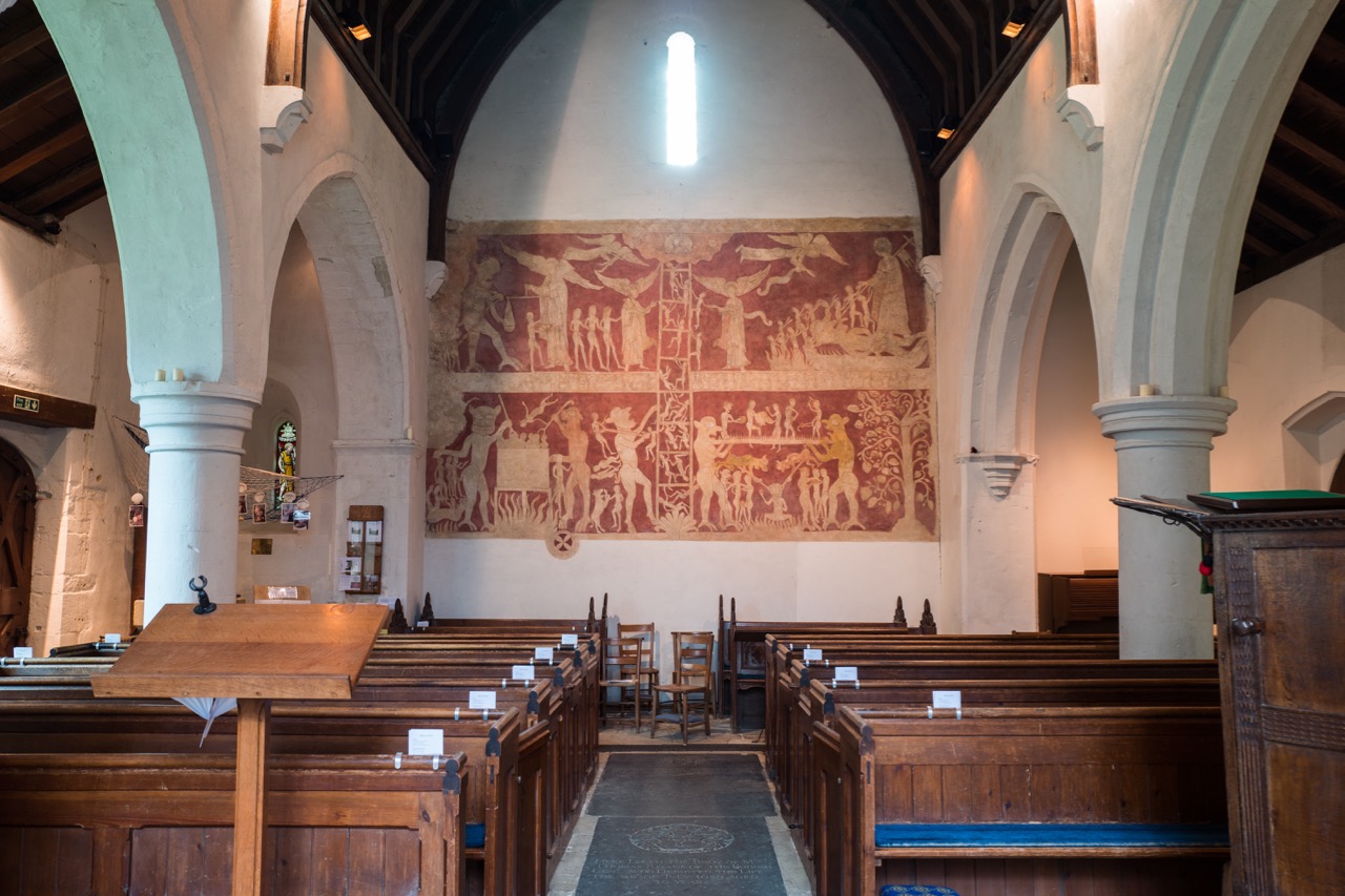 Interior view towards the west wall