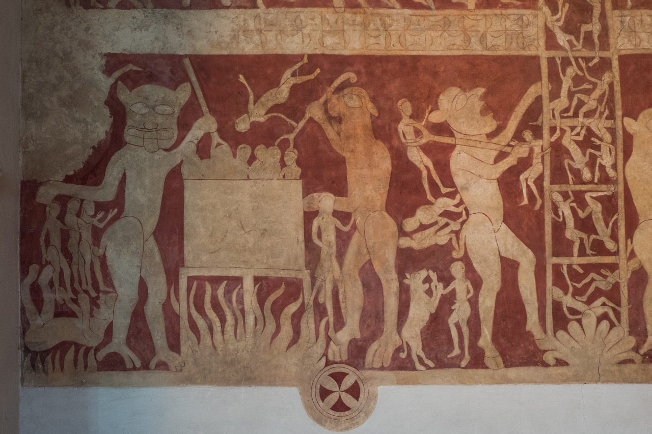 Wall painting “Ladder of Salvation of the Human Soul” (c. 1170): The Murderers