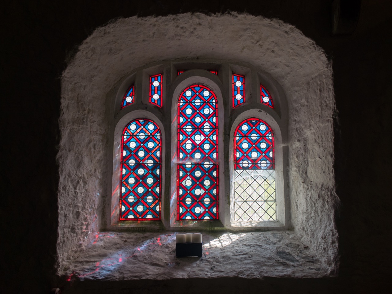 Window in the south wall