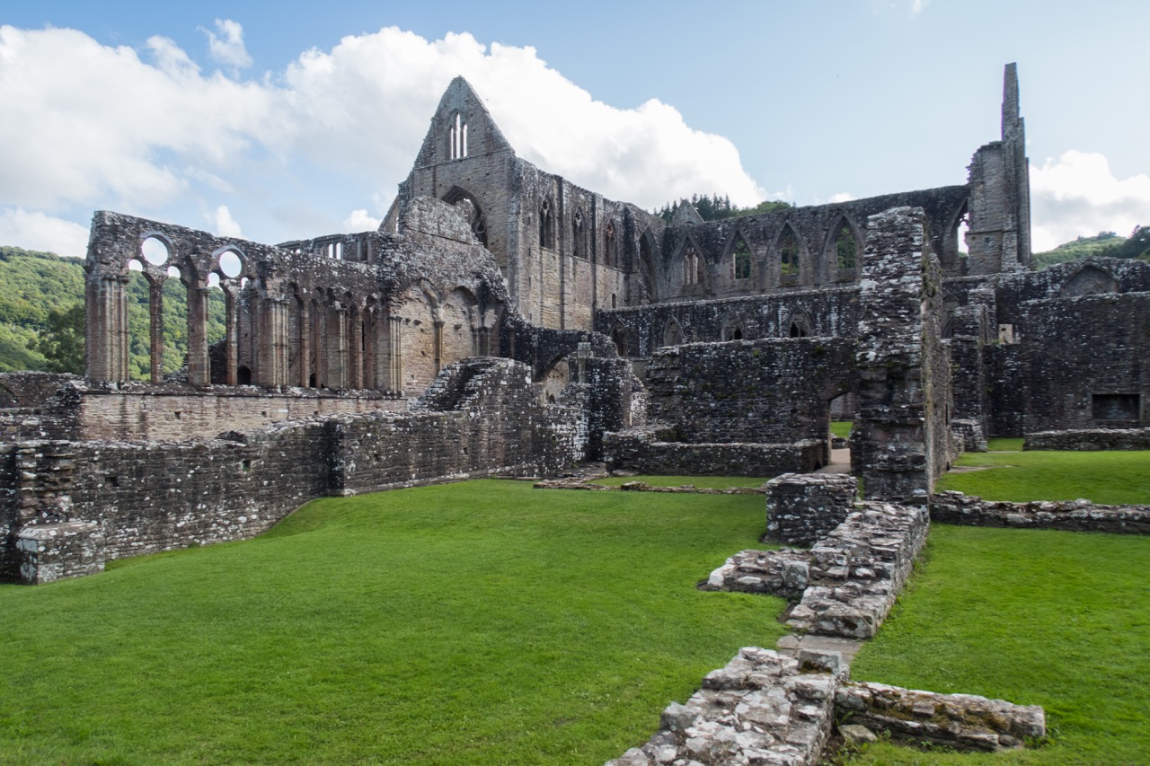 View from the north west, with the refectory in the foreground