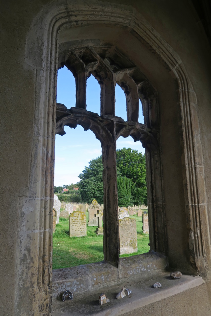 View from the south porch to the churchyard