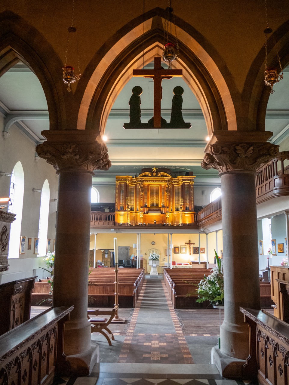 Interior view towards the organ gallery