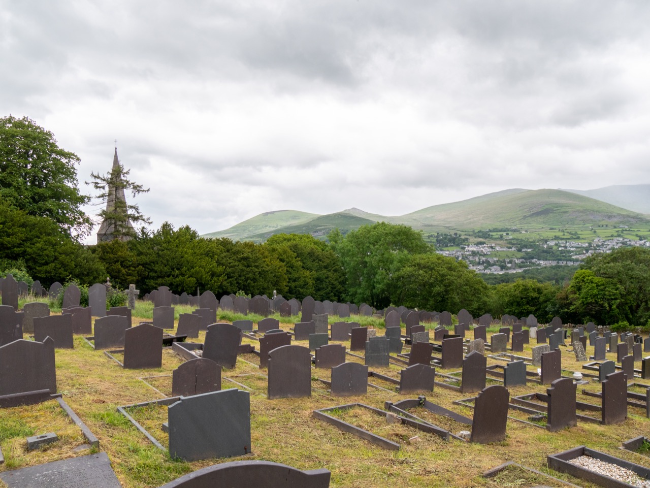 View from the graveyard towards north east