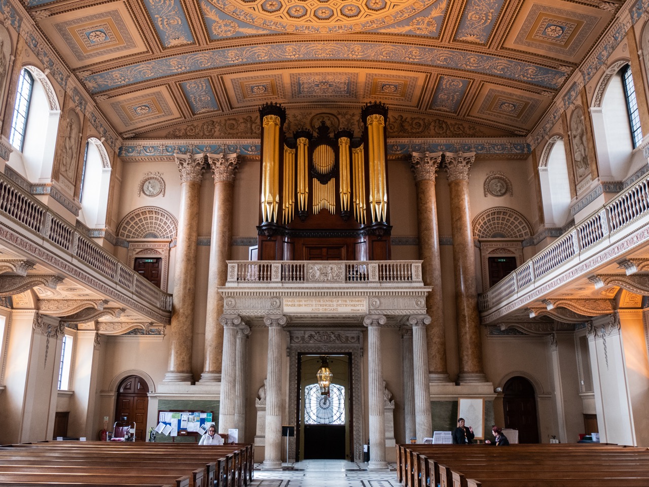Interior view towards the organ gallery