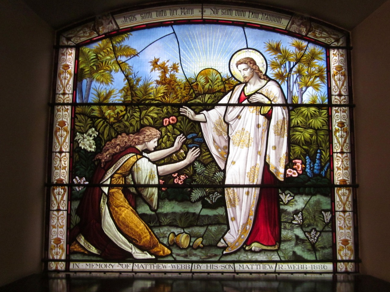 Glasfenster „Christus mit Maria Magdalena“ (19. Jh.)