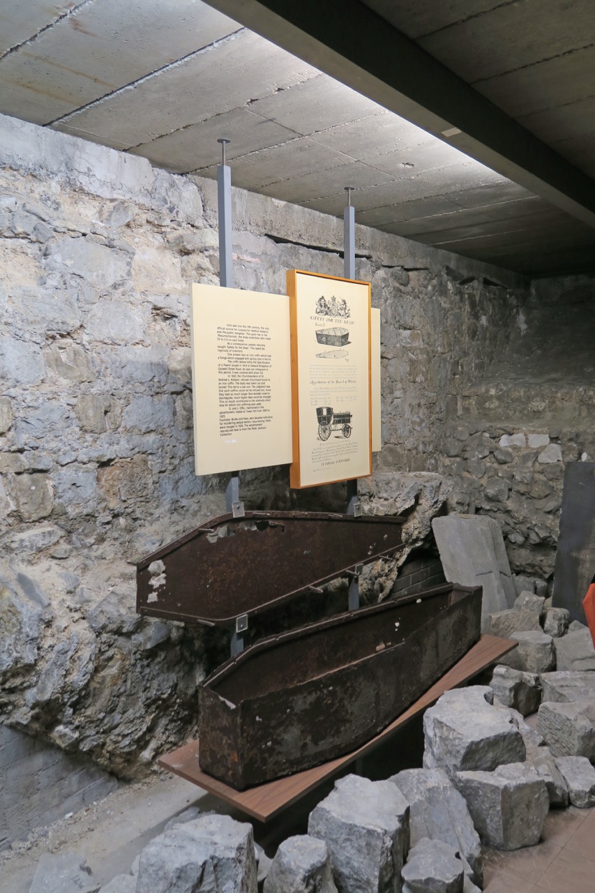 Lead coffin in the church museum