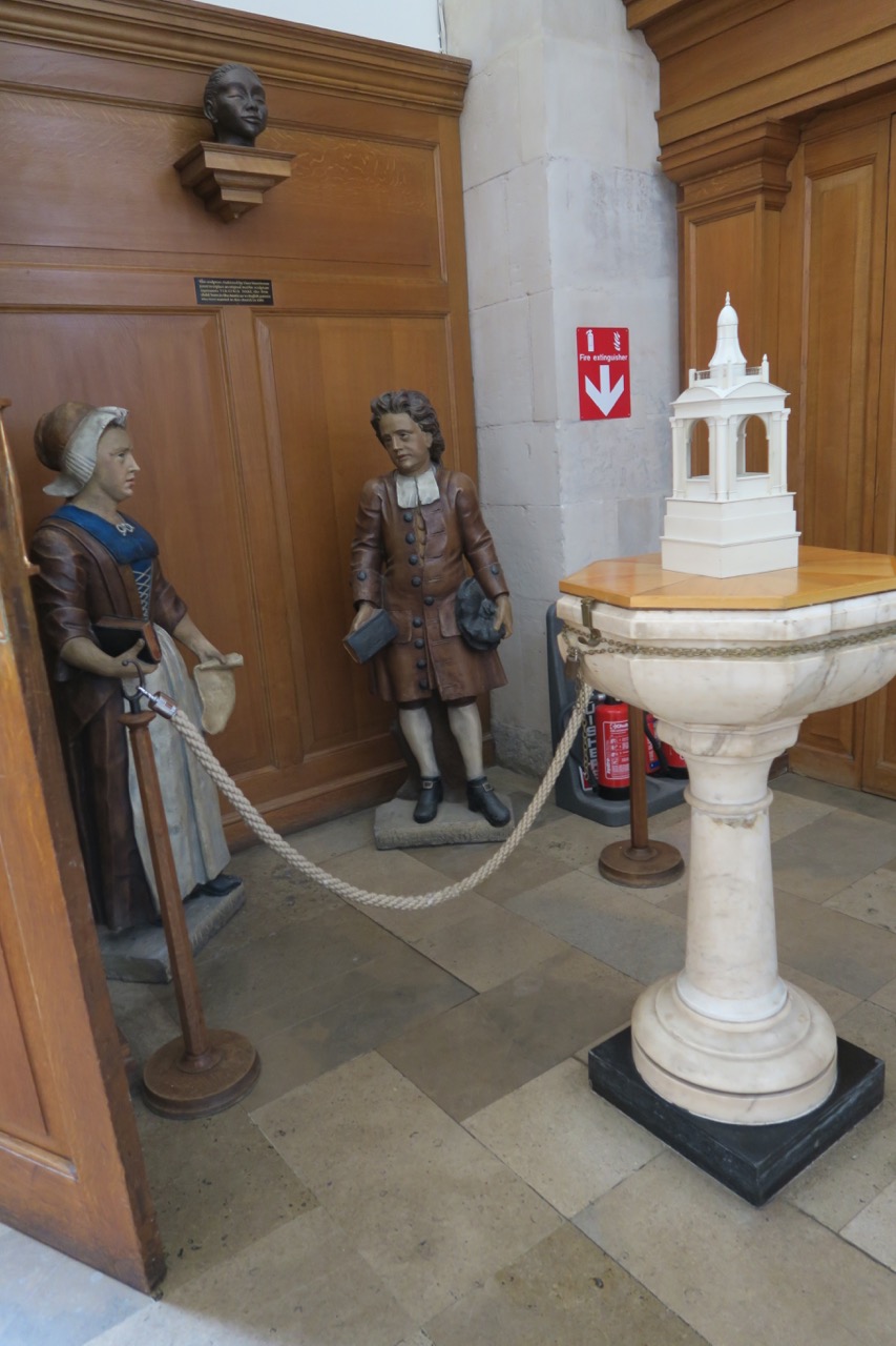 Font with statues of “Charity Children”