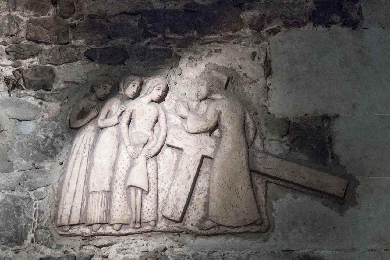 Station of the Cross in the crypt