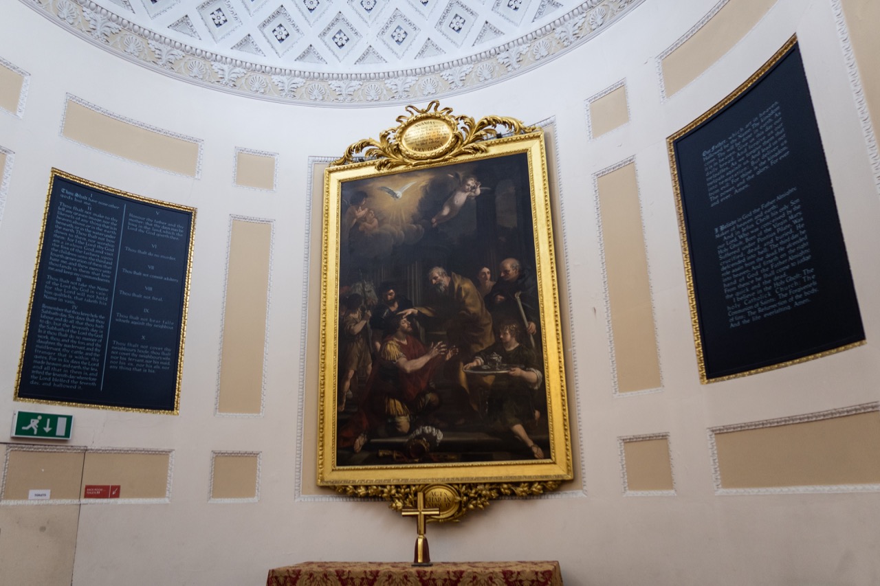 Reredos “Ananias restores sight to St Paul” (Nathaniel Dance-Holland)