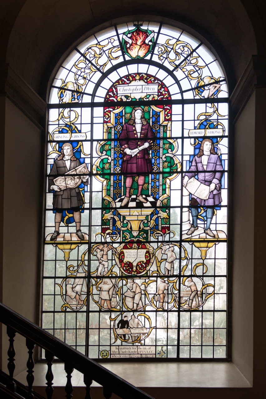 Christopher Wren memorial window (Christopher Rahere Webb, 1959–60)