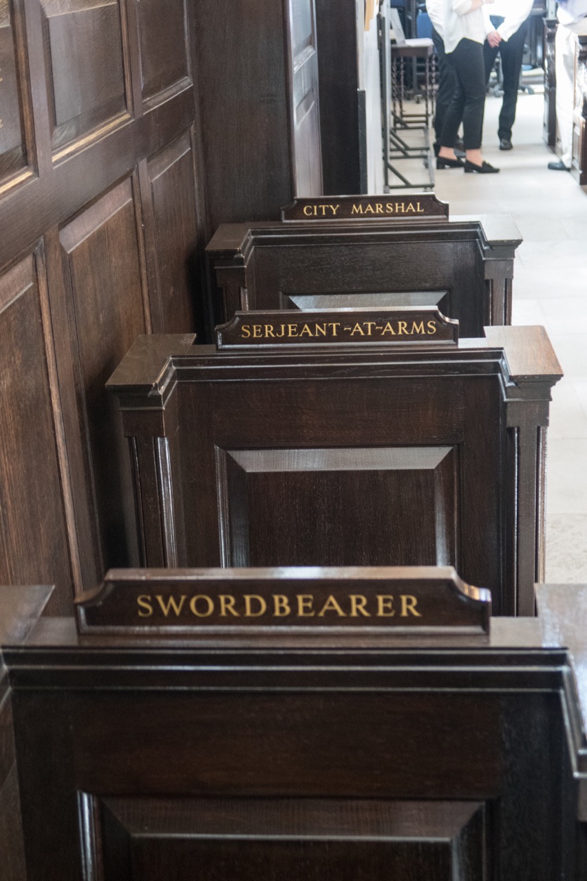 Seating for officers of the Corporation of London