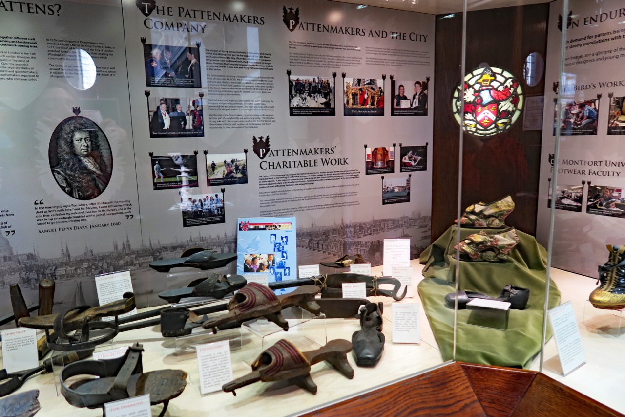 Exhibition of “pattens” in the entry hall