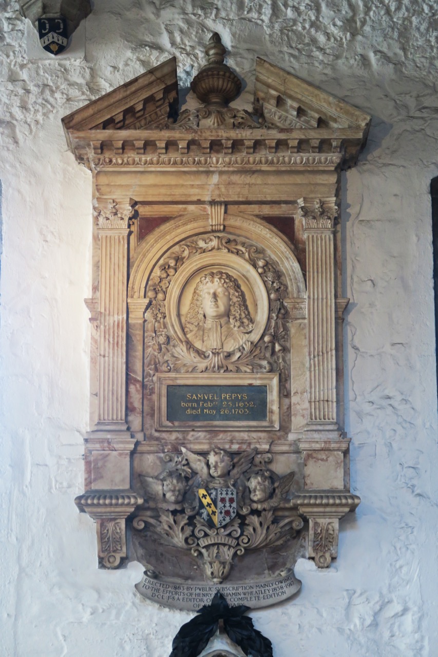 Epitaph for Samuel Pepys (d. 1703)