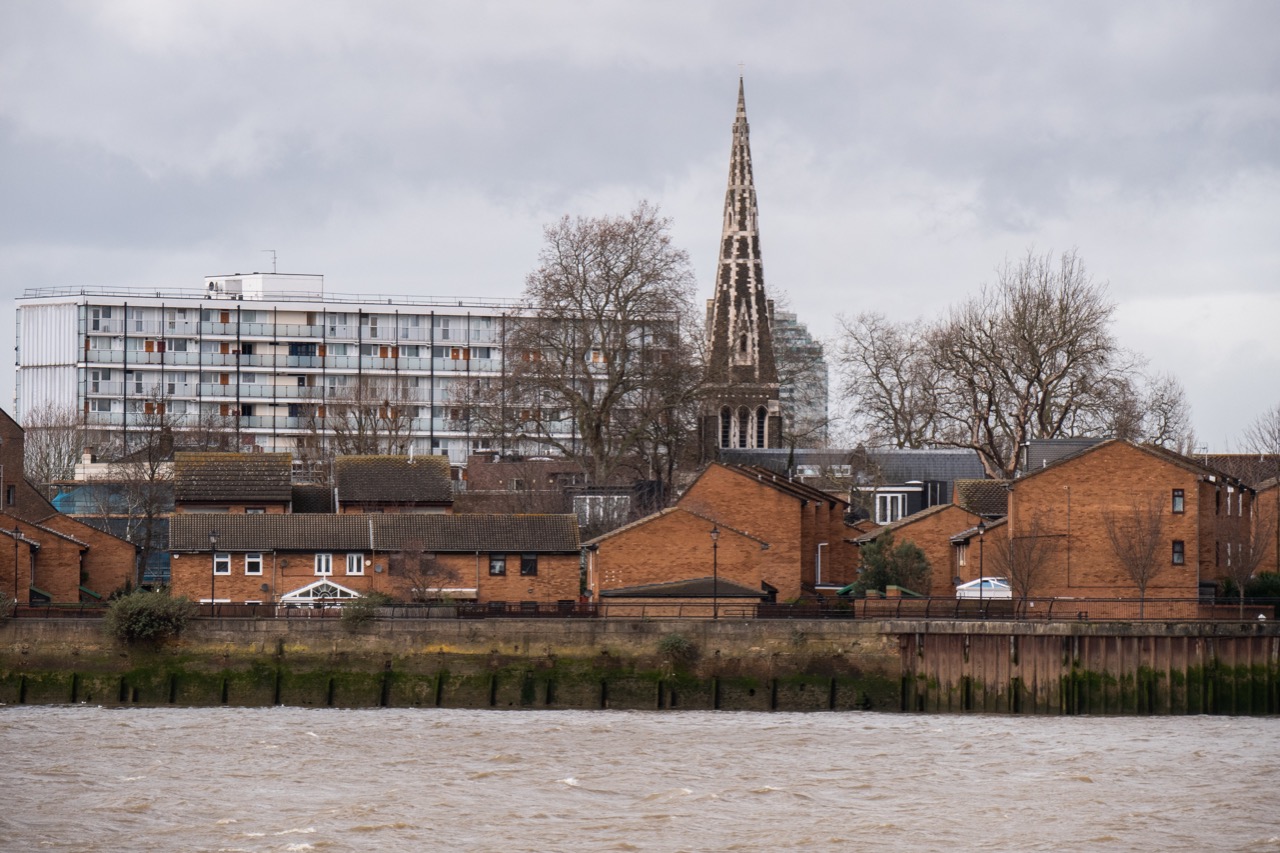 View from North Greenwich over the Thames