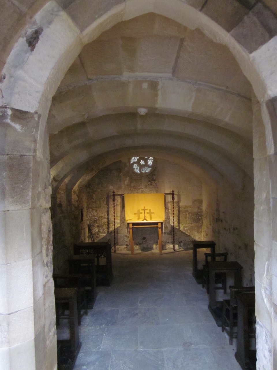 Descent into the crypt
