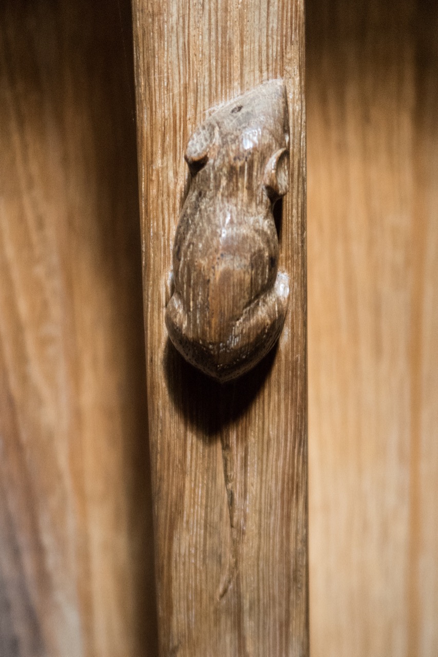 Canons’ stalls: mouse “signature” by Thompsons of Kilburn, Yorkshire