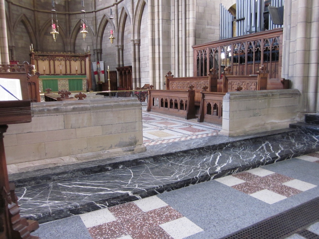Altar rails and chancel