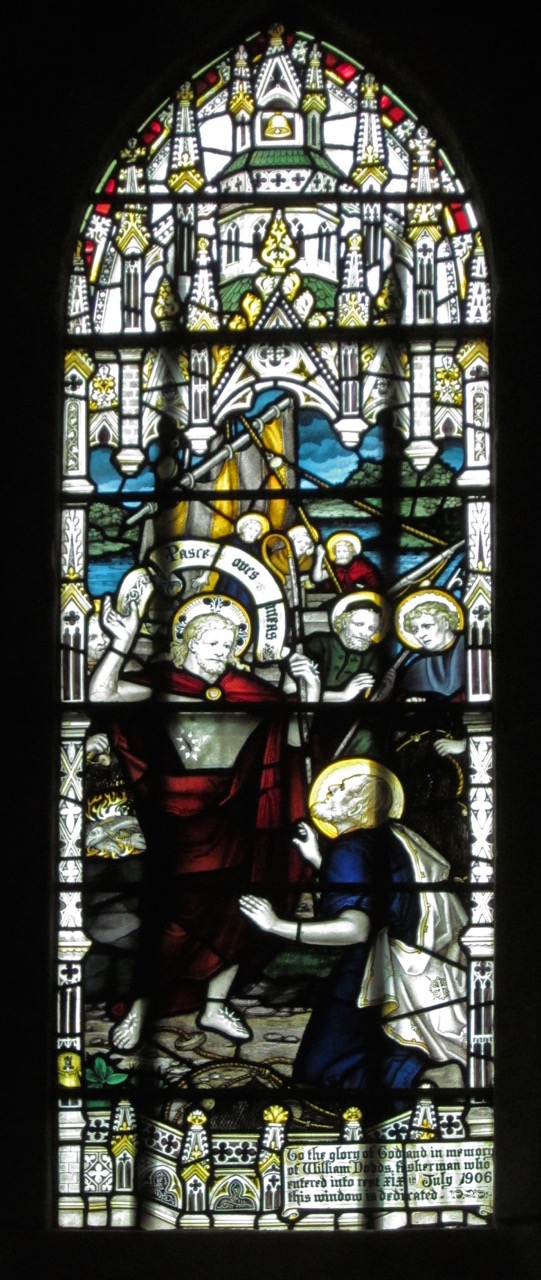 Stained glass window „St Peter“ (Charles Eamer Kempe, 1906)