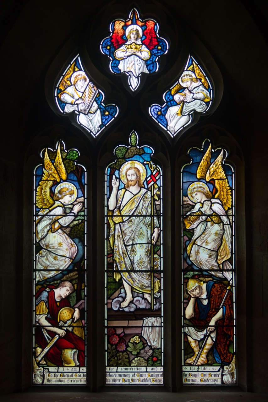 East window depicting St Tysilio (Jones & Wallis, 1896)