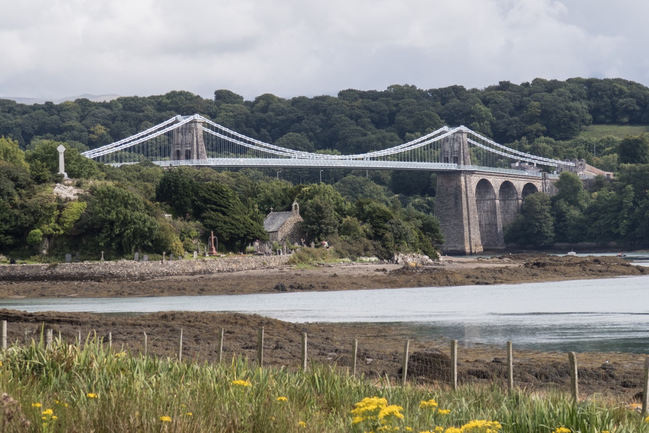 View from the north west with Menai Bridge in the background