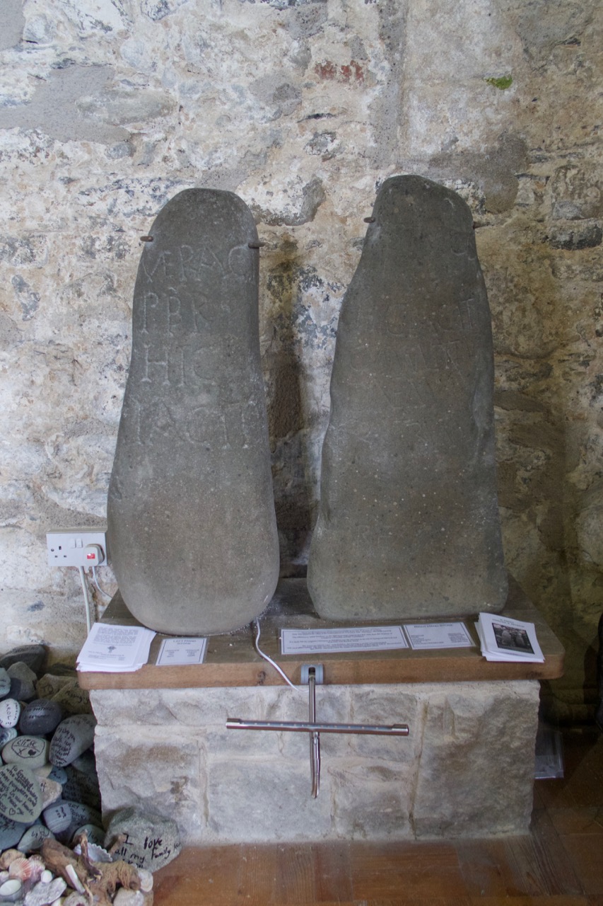 Memorial stones for Veracius and Senacus († 6th cent.)