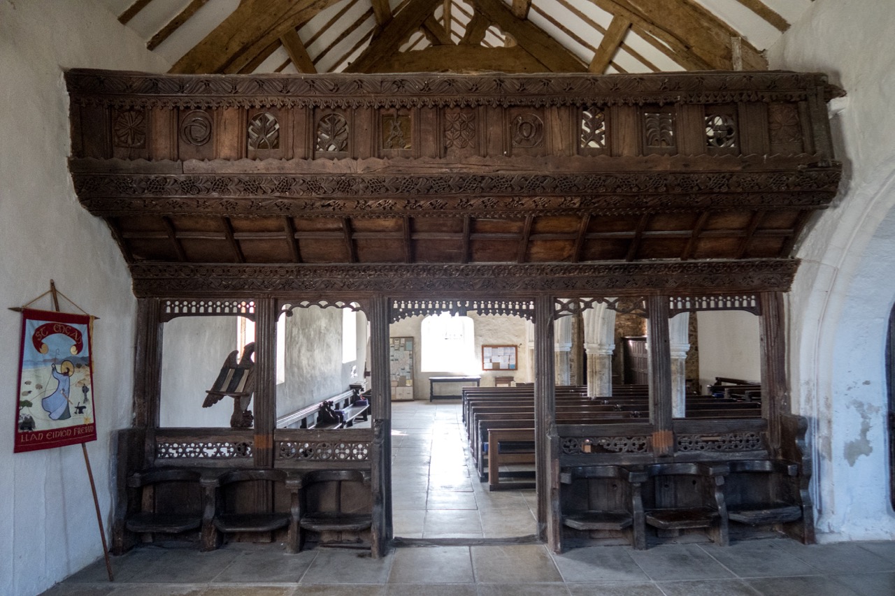 Tudor screen in the south aisle (c1530), east side